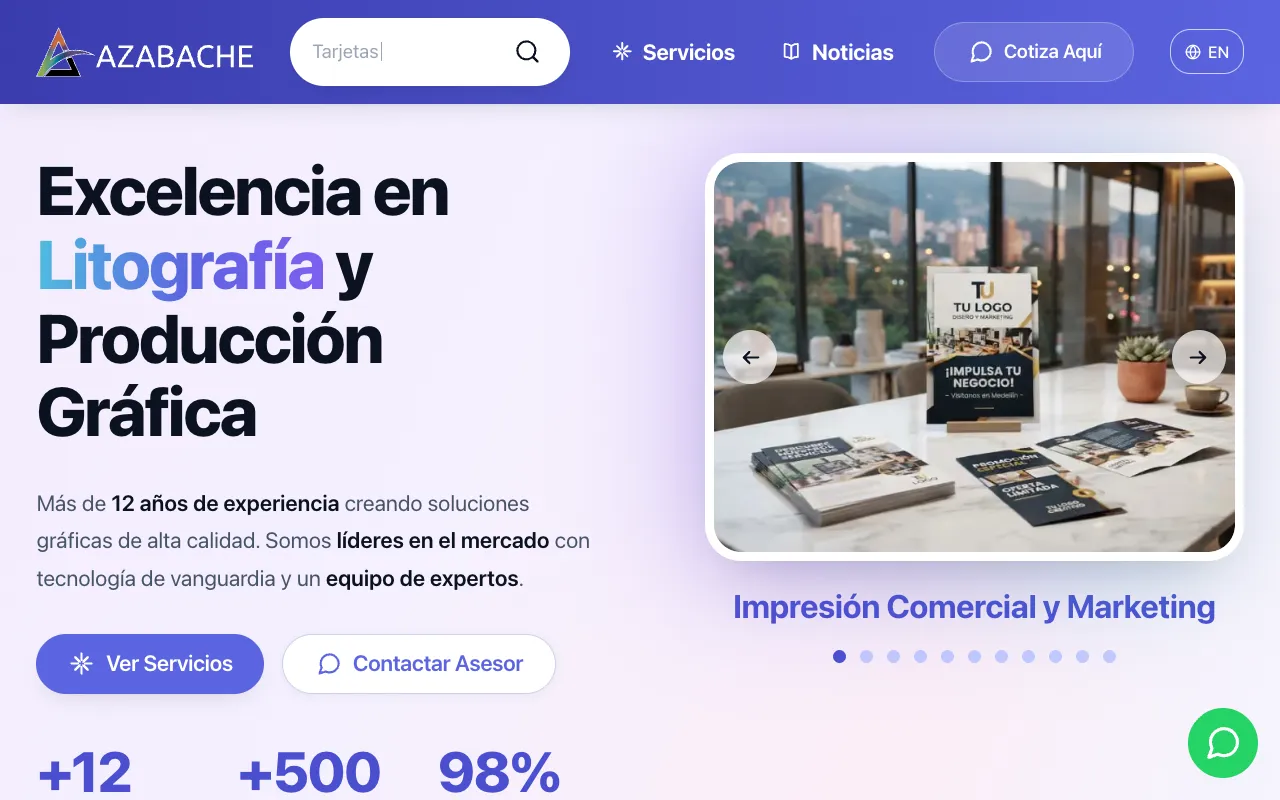 Portada actual de azabachepro.com